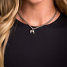 14" Dainty Faux Navajo Pearl Necklace with Horse Head Charm - Cowgirl Charm