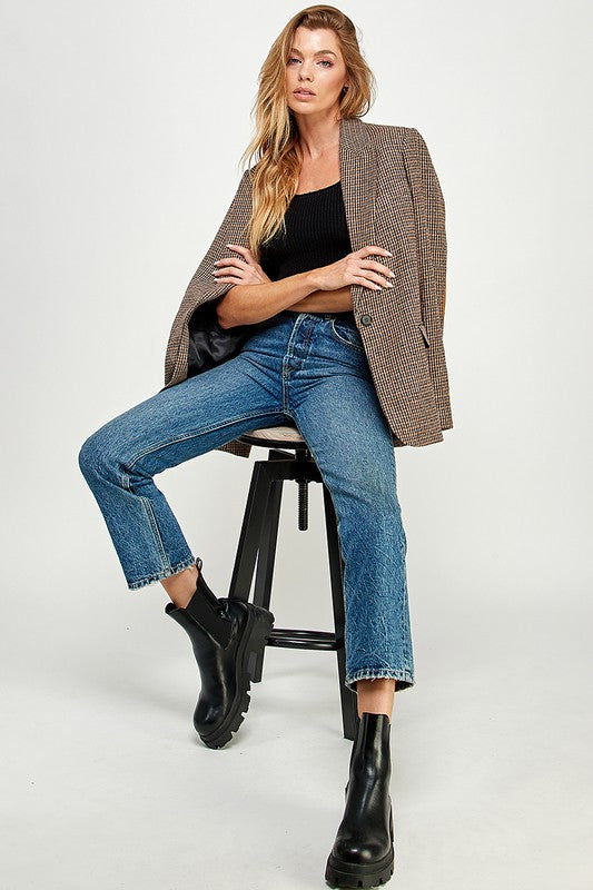 Heritage Houndstooth Elbow Patch Blazer