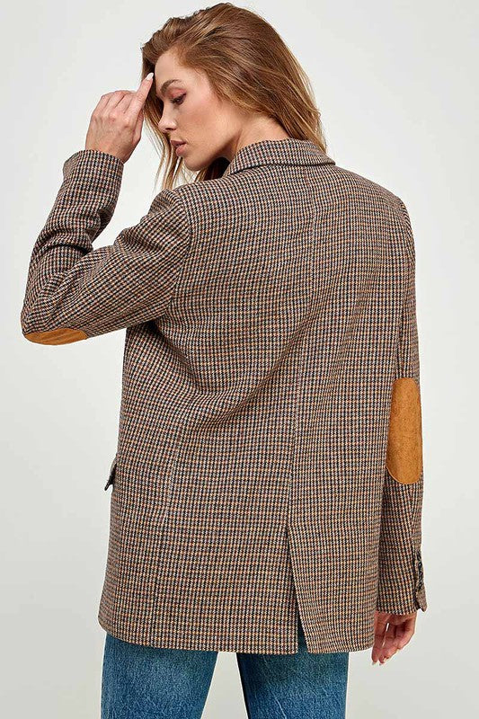 Heritage Houndstooth Elbow Patch Blazer