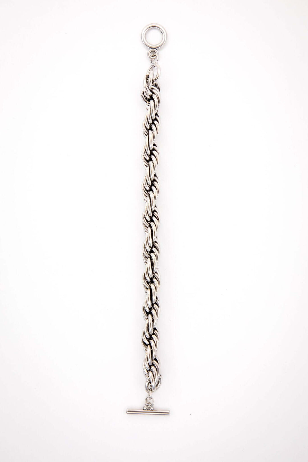 18K Gold Plated Burnished Thick Rope Bracelet with Tog - Cowgirl Charm