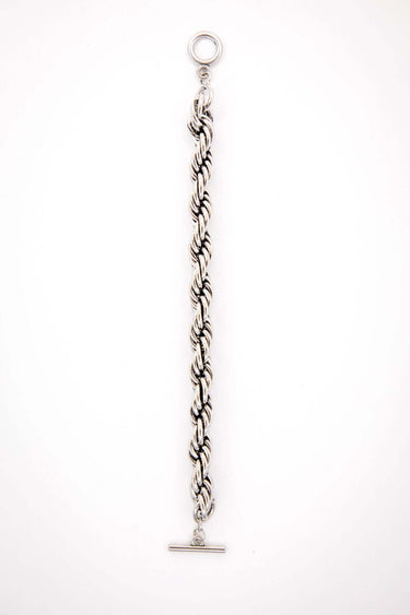18K Gold Plated Burnished Thick Rope Bracelet with Tog - Cowgirl Charm