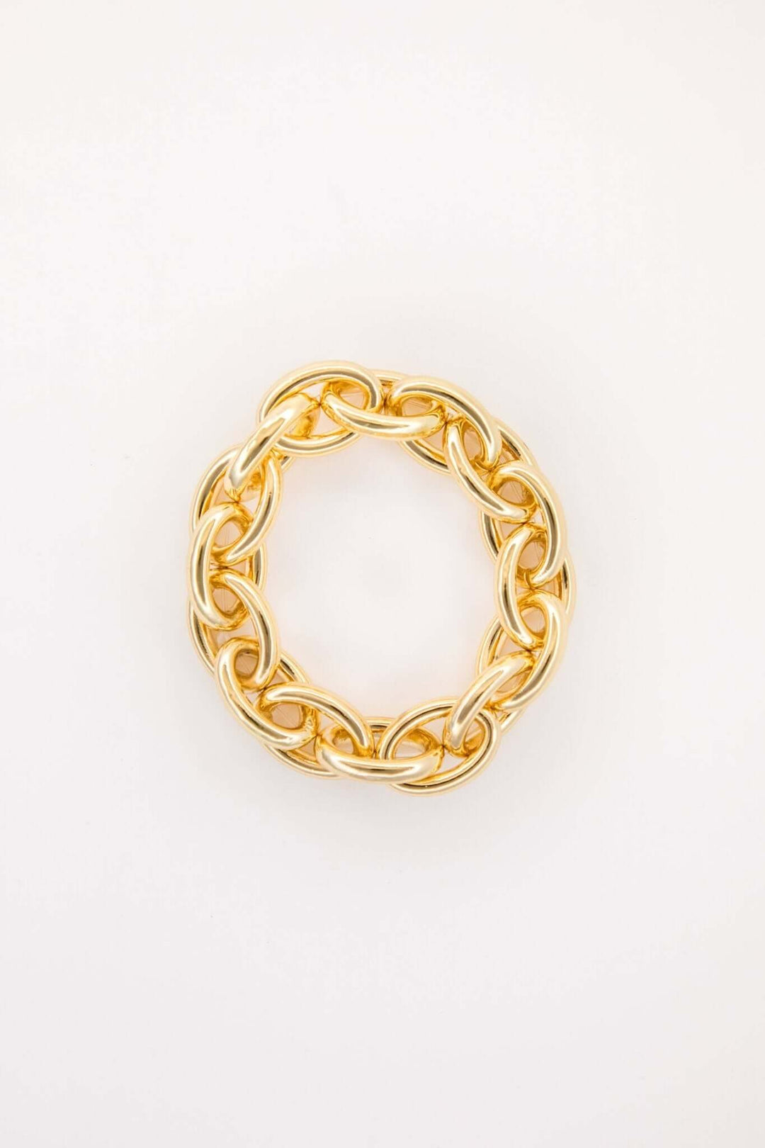 18K Gold Plated Chunky Chain Stretch Bracelet - Cowgirl Charm