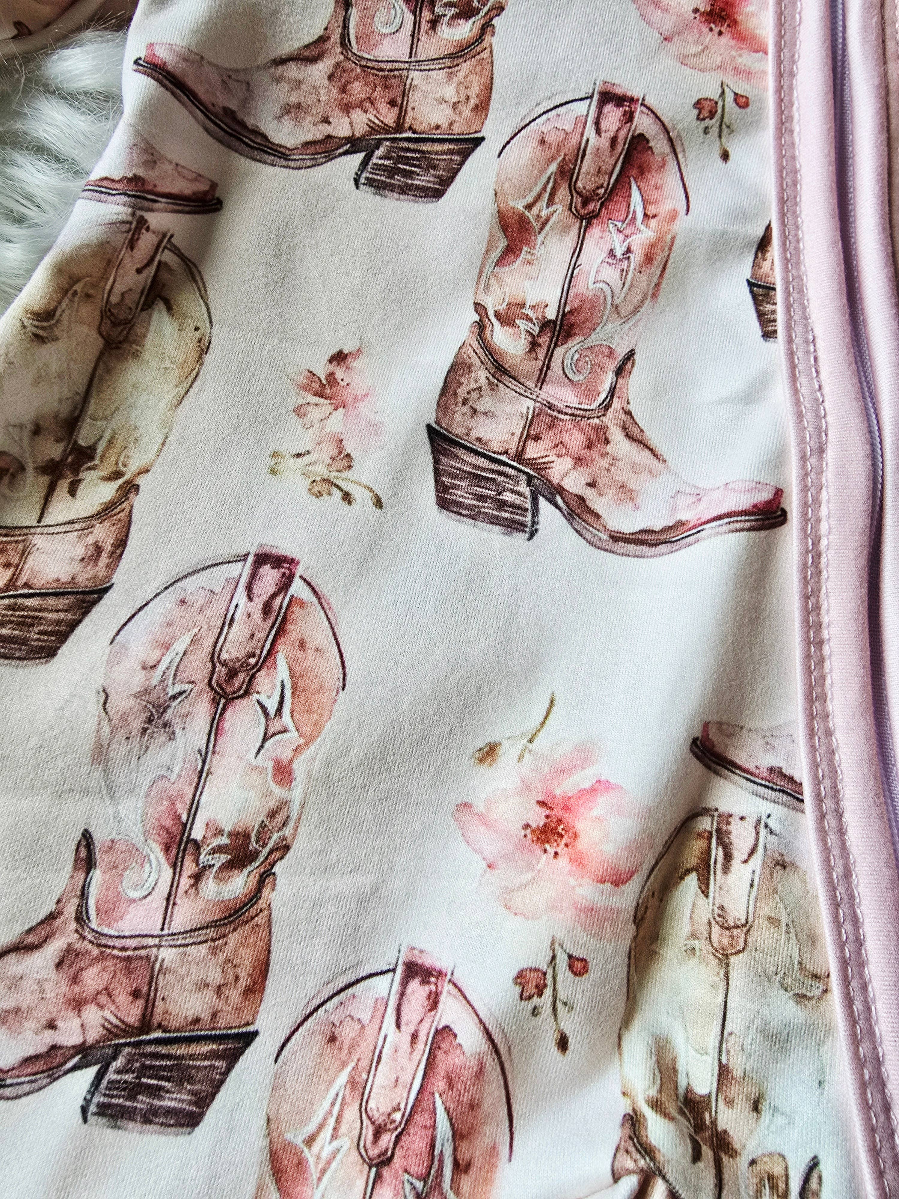 Baby Girls Sleepers Jumpsuit - Cowboy Boots