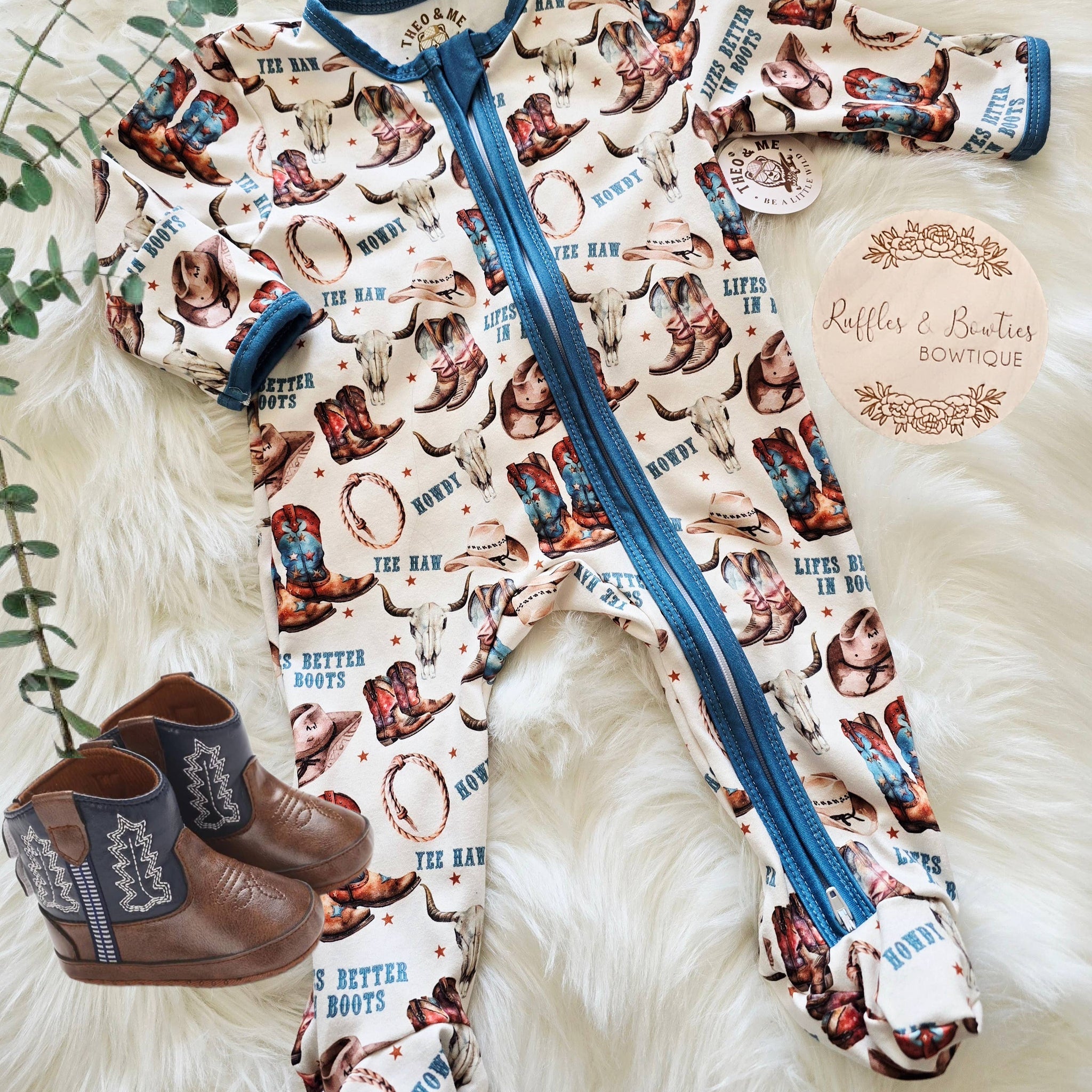 Baby Boy Boutique Sleeper - Life is Better In Boots