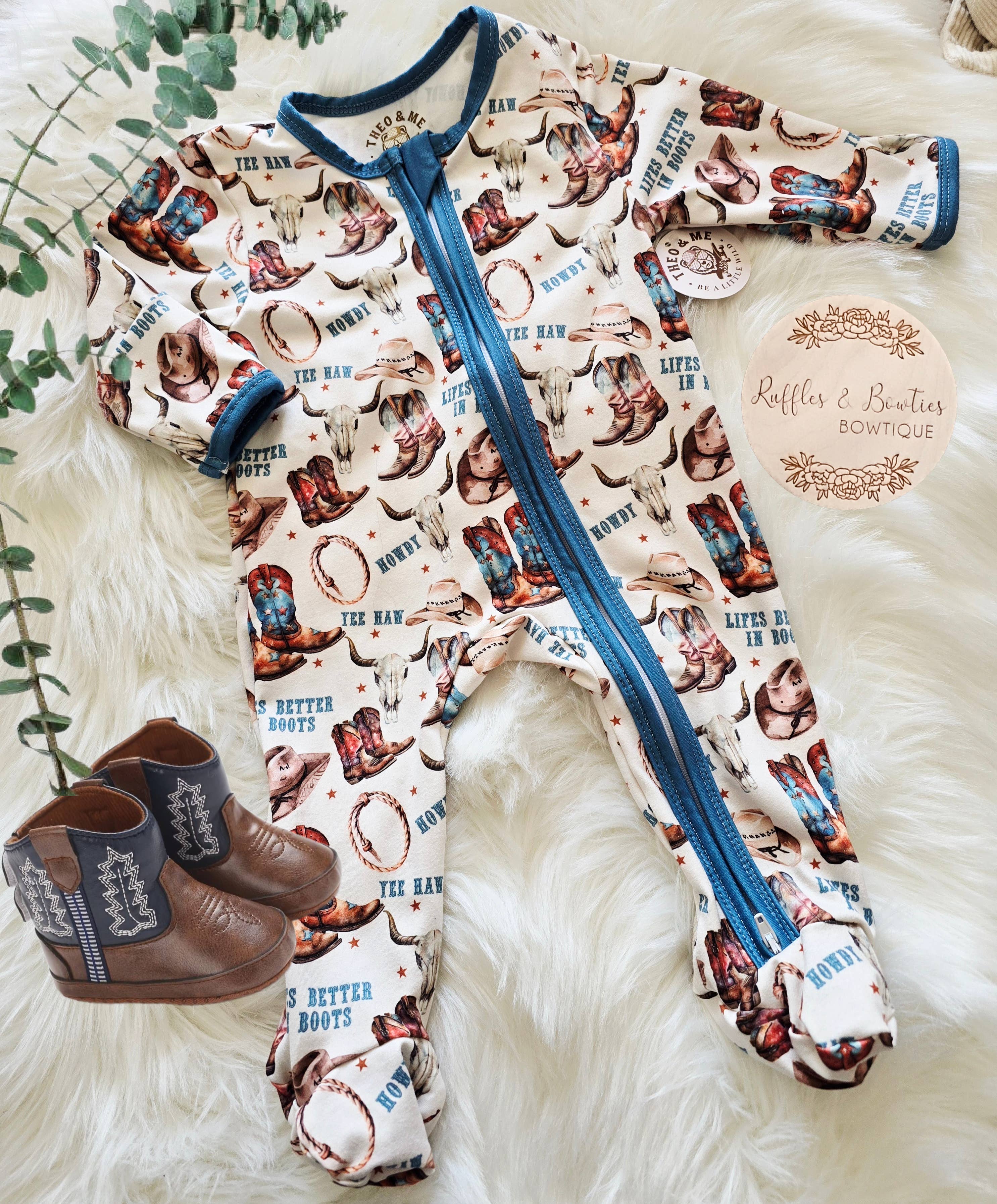 Baby Boy Boutique Sleeper - Life is Better In Boots