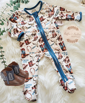 Baby Boy Boutique Sleeper - Life is Better In Boots