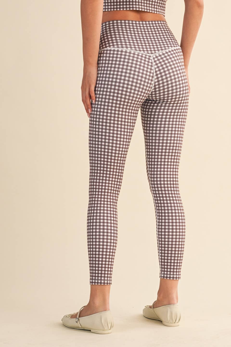 Gingham Print Aligned Performance High-Rise Leggings