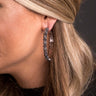 2" Burnished Silver Scalloped Hoop Earring - Cowgirl Charm
