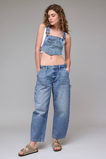 Sammie Classic Crop Barrel Jeans