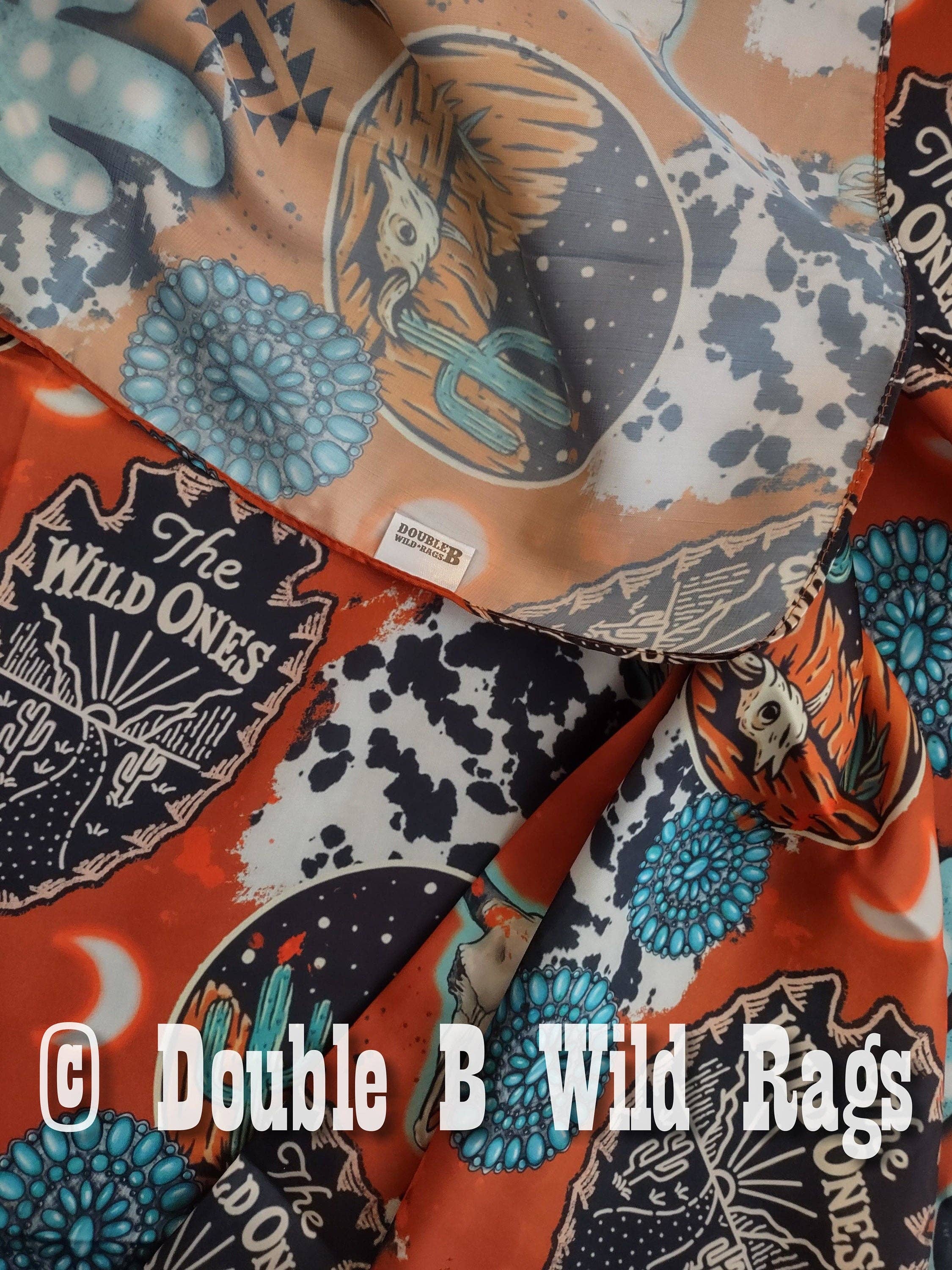 Wild Rag Orange Turquoise Black Desert