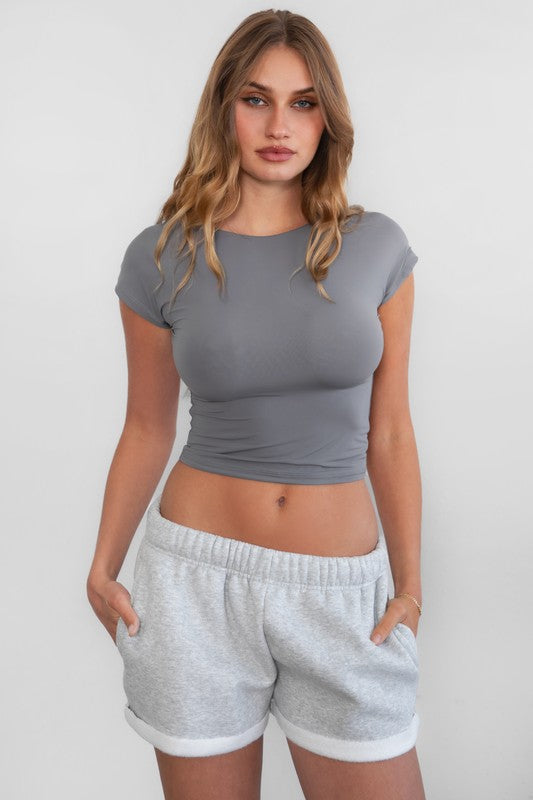 Kendall Open Back Short Sleeve Top