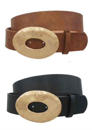 Metal Oval Buckle Belt