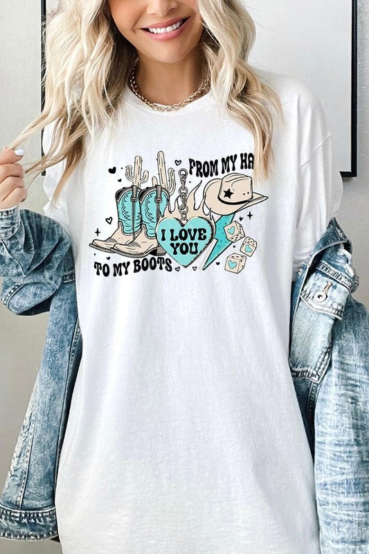 From My Hat to Boots Graphic Heavy Cotton Tee