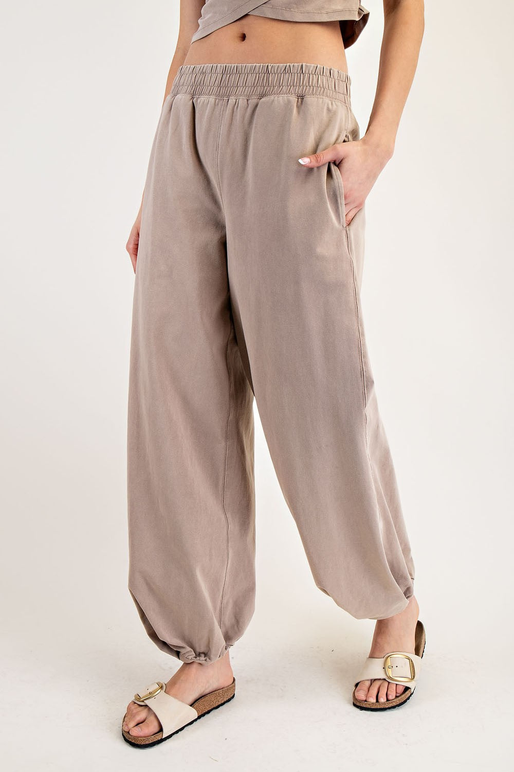 Mineral Wash Solid Jogger Sweatpant