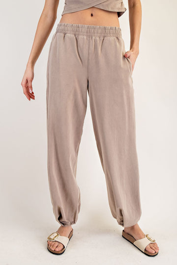 Mineral Wash Solid Jogger Sweatpant