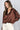 Vine and Love Chocolate Luxe Satin Button-Up Blouse, women's oversized satin shirt with buttons, smooth and shiny fabric.