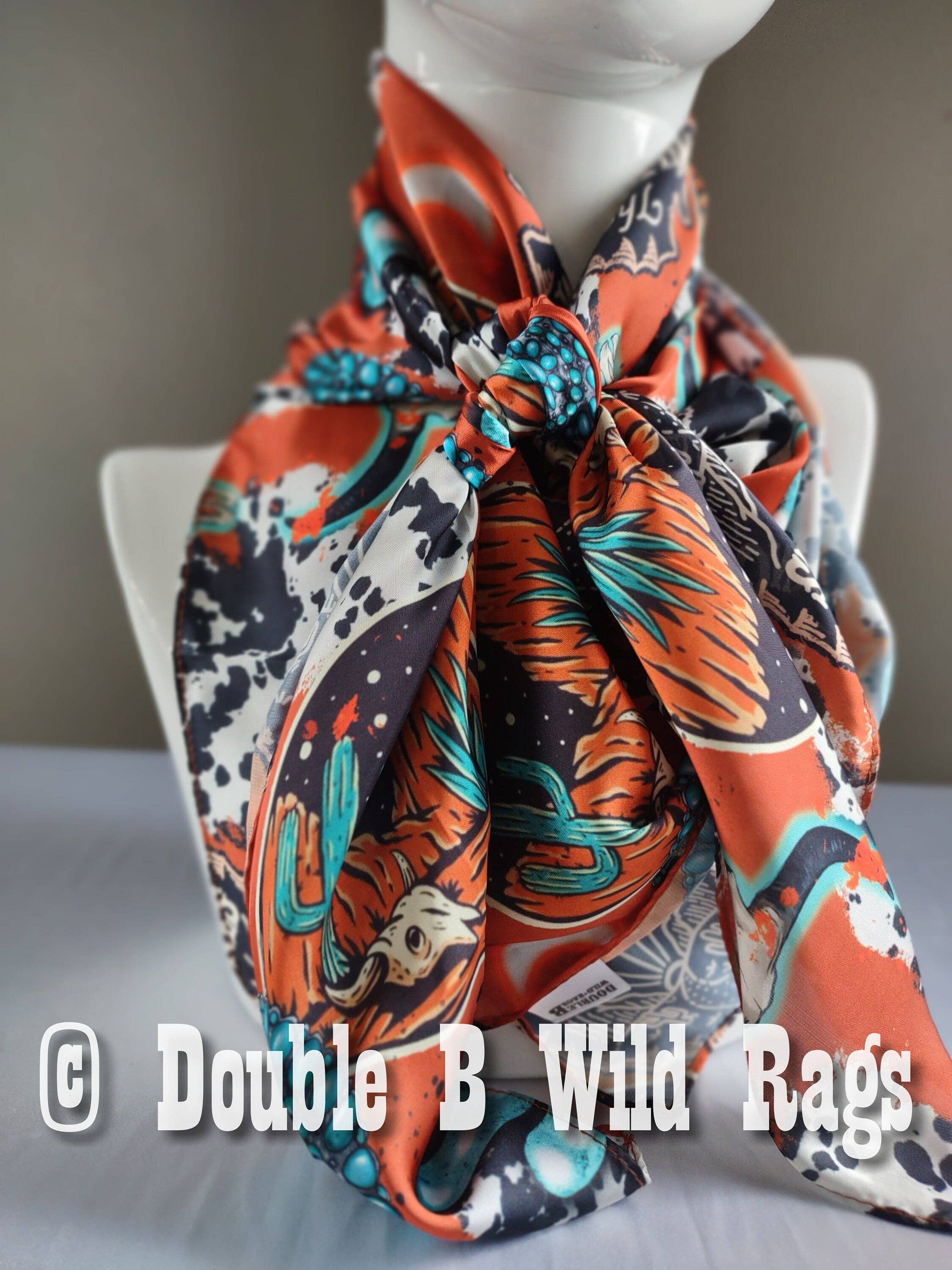 Wild Rag Orange Turquoise Black Desert