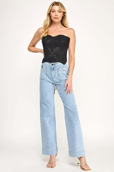 Cutwork Corset Top