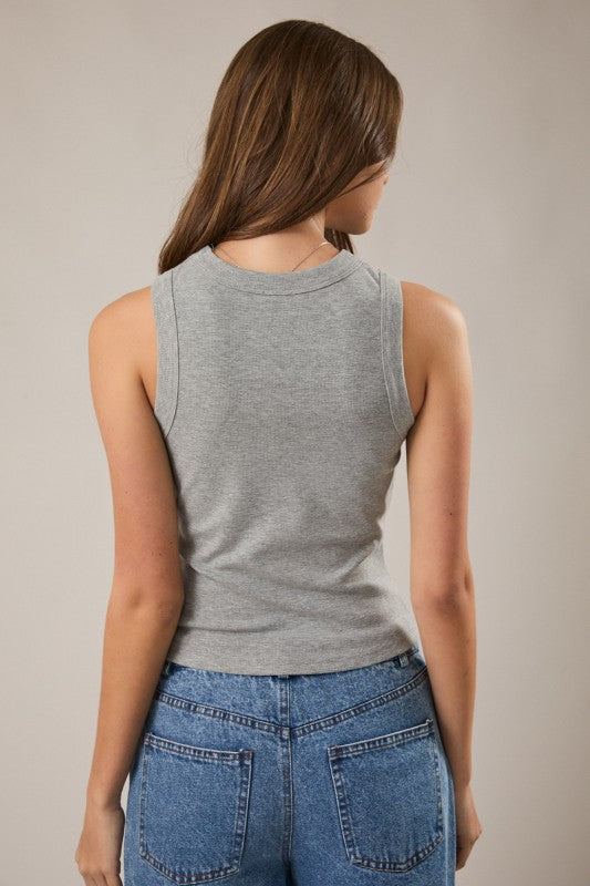 Sleeveless Rib Top