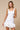 Blue Blush 3D floral hem square neck mini dress, featuring a stylish floral pattern and elegant square neckline.