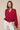 The Hadley Contrast Collar Cable Knit Sweater – Burgundy