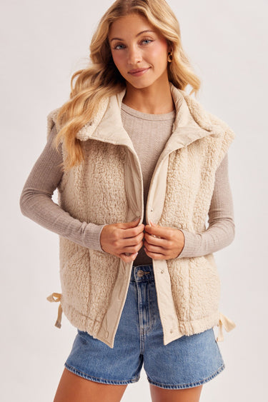 Women’s Sherpa Button Down Vest | Cowgirl Charm