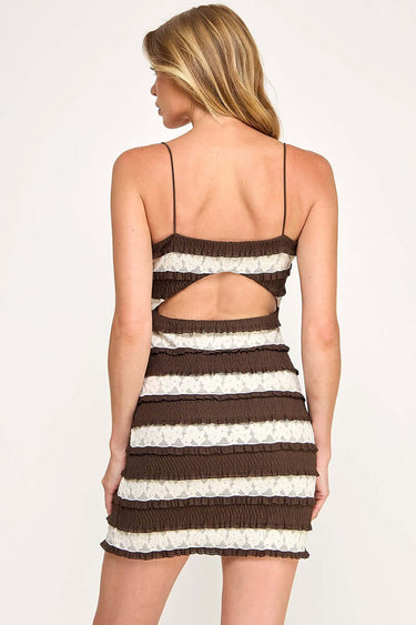 Sleeveless Back Open Lace Tiered Mini Dress The Vintage Shop- Cowgirl Charm