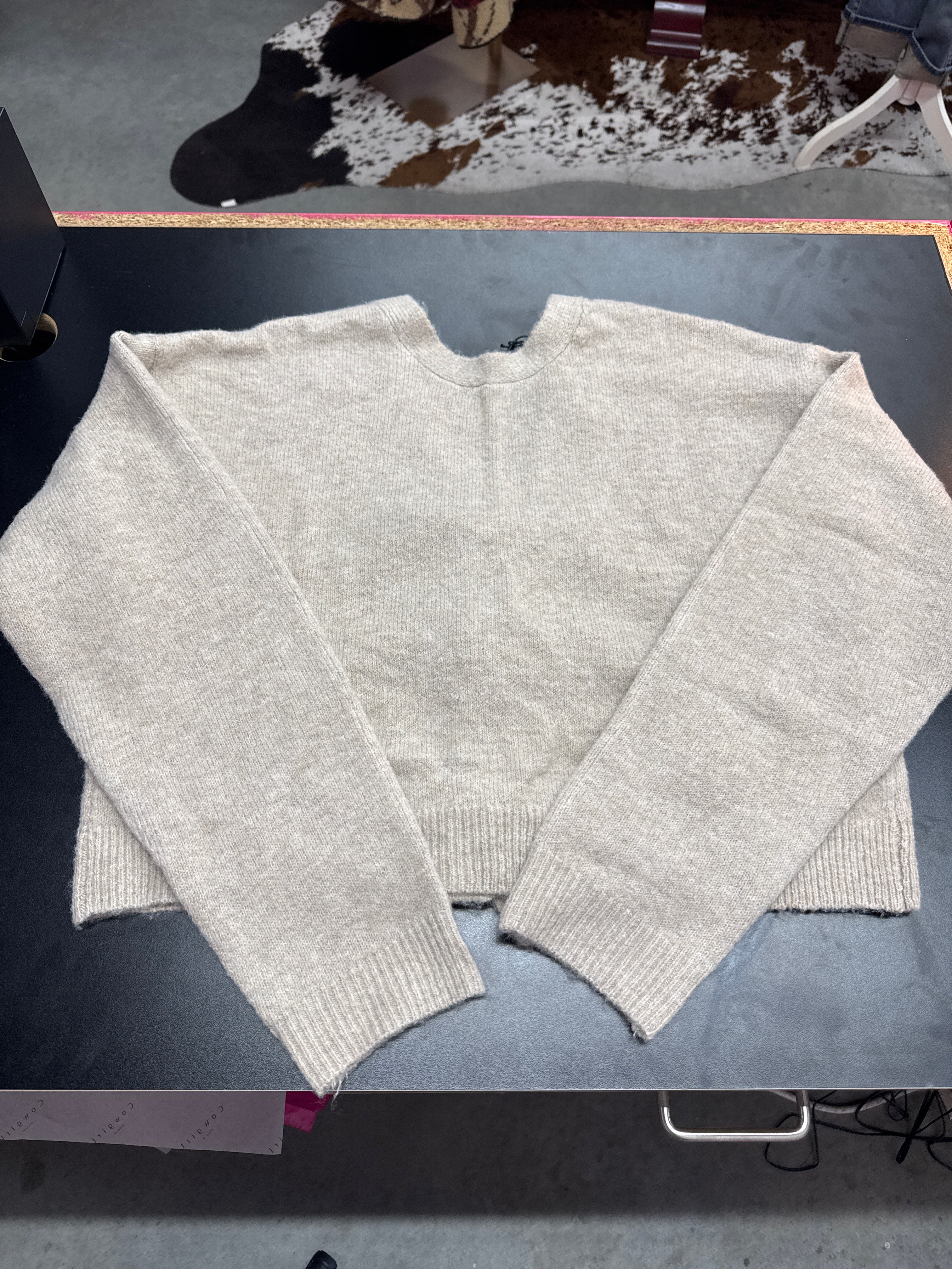 Cream Bow Back Sweater