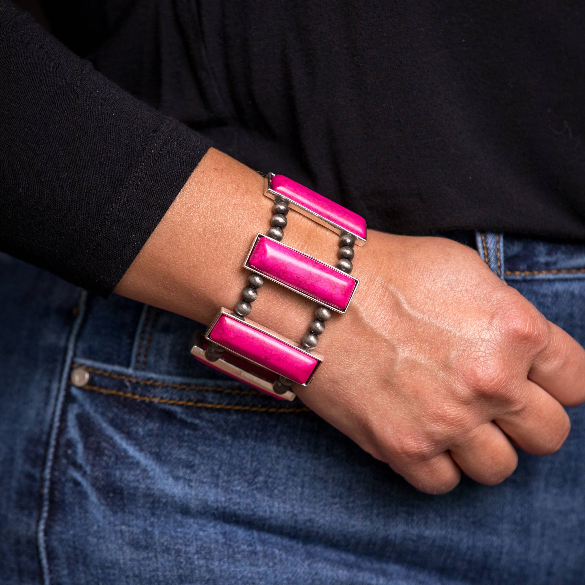 Pink Bar Stretch bracelet
