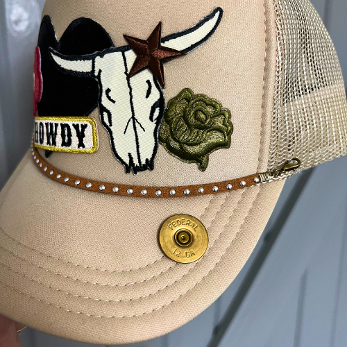 Studded Leather Hat Chain