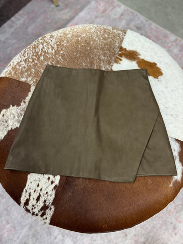 Leather Mini Skort