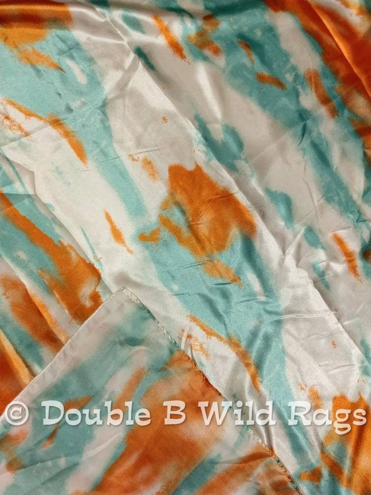 Wild Rag Orange and Light teal green
