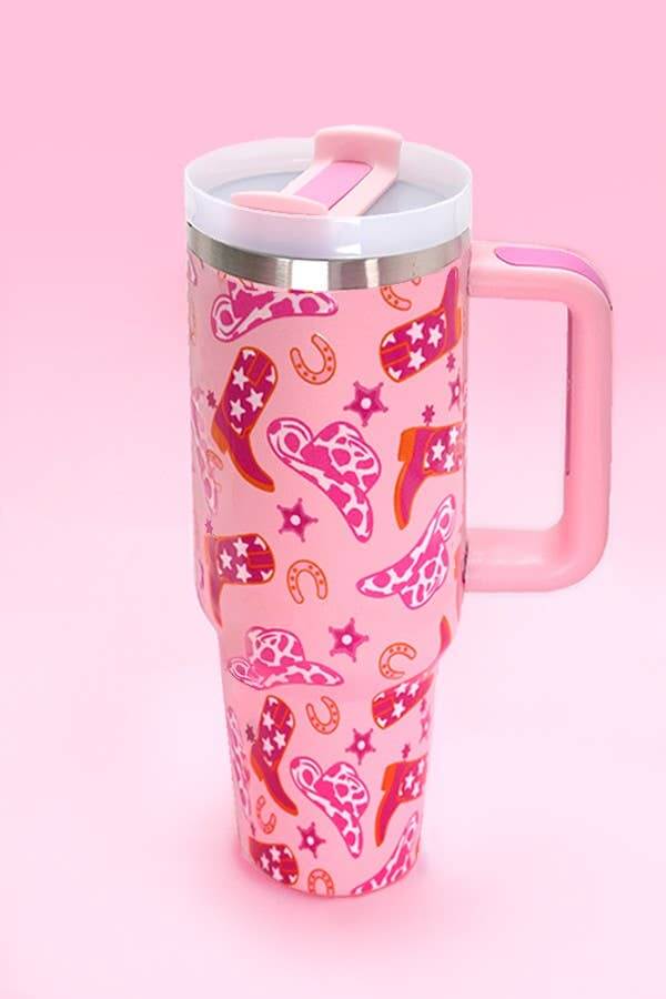 40oz stainless steel tumbler by JOSSLYN, featuring all styles, ideal for home and gifts, durable drinkware with a sleek design.