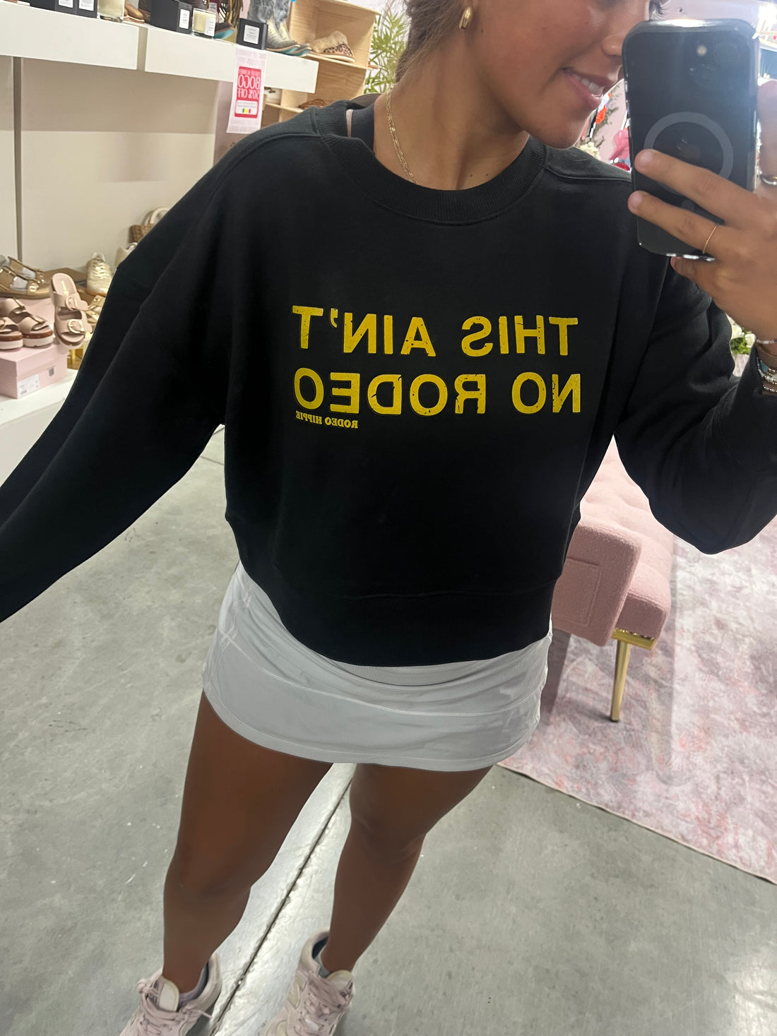 This ain't no rodeo cropped sweatshirt