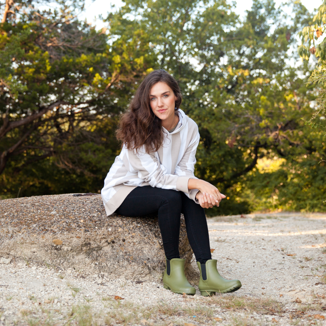 CHELSEA MATTE OLIVE WOMEN'S ANKLE RAIN BOOTS