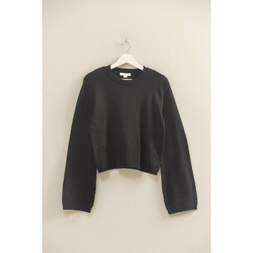 Unique Eyelet Detailed Long Sleeve Sweater