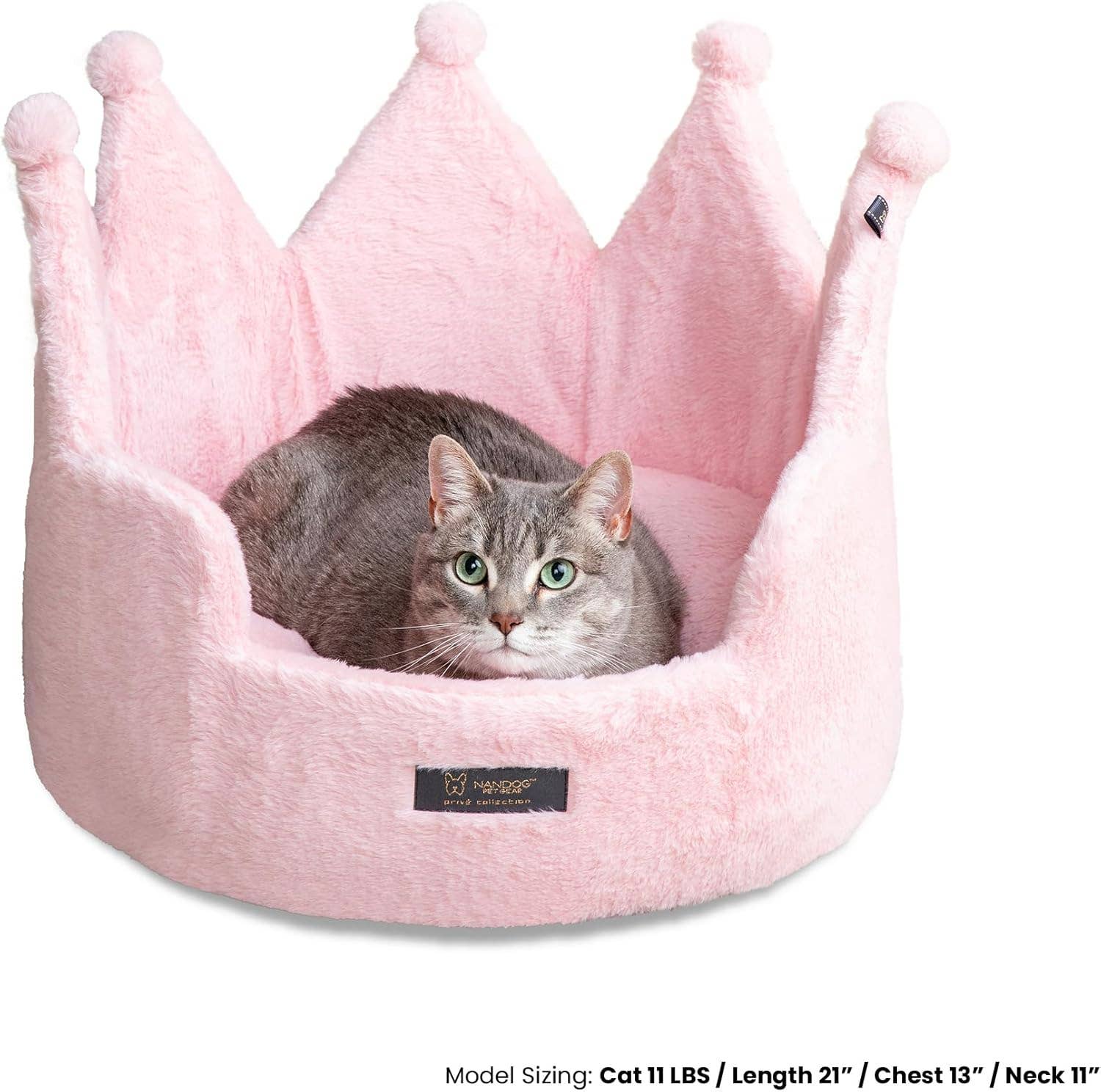NANDOG Crown Dog & Cat Fun Bed Cloud Prive Collection - PINK