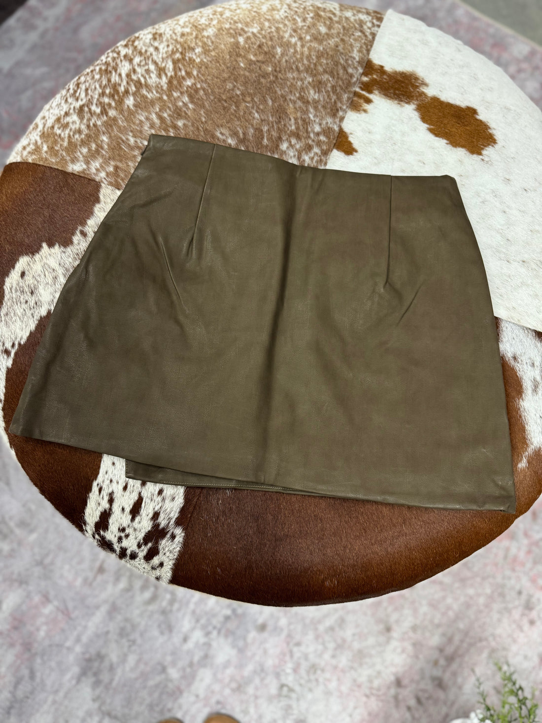 Leather Mini Skort