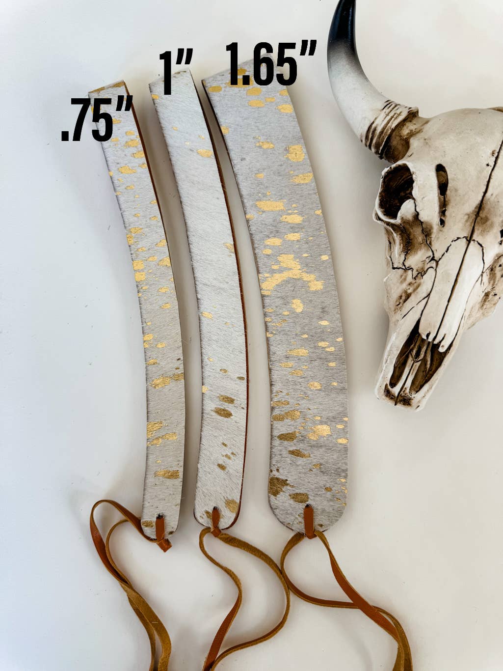 1.65” COWHIDE HAT BAND Leather Hat Band leather ties