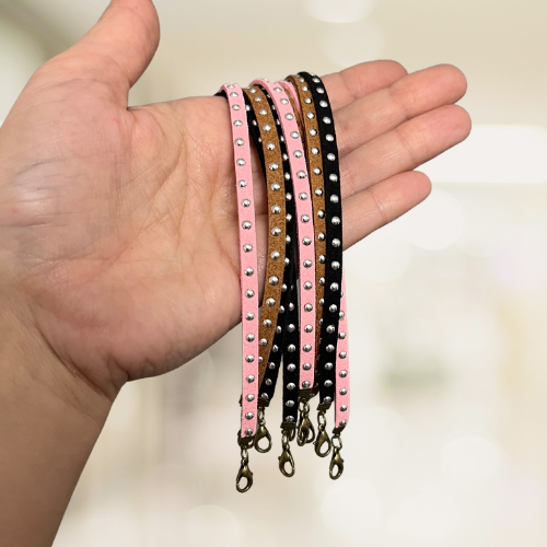 Studded Leather Hat Chain