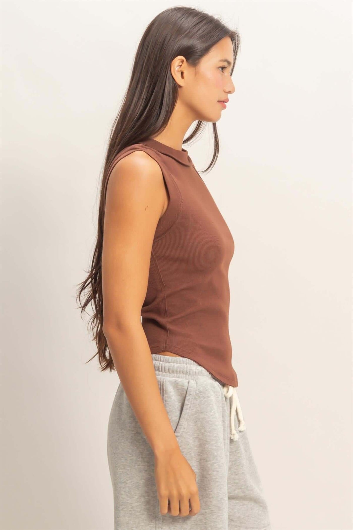 HYFVE Seam Detail Tank Top featuring a sleeveless design with subtle seam accents, perfect for casual wear and layering.
