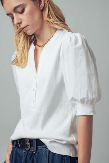 Delicate Soft Puff Sleeve Blouse
