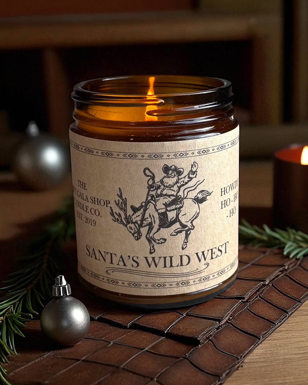 “Santa's Wild West” Western Soy Candles | Rustic Candles