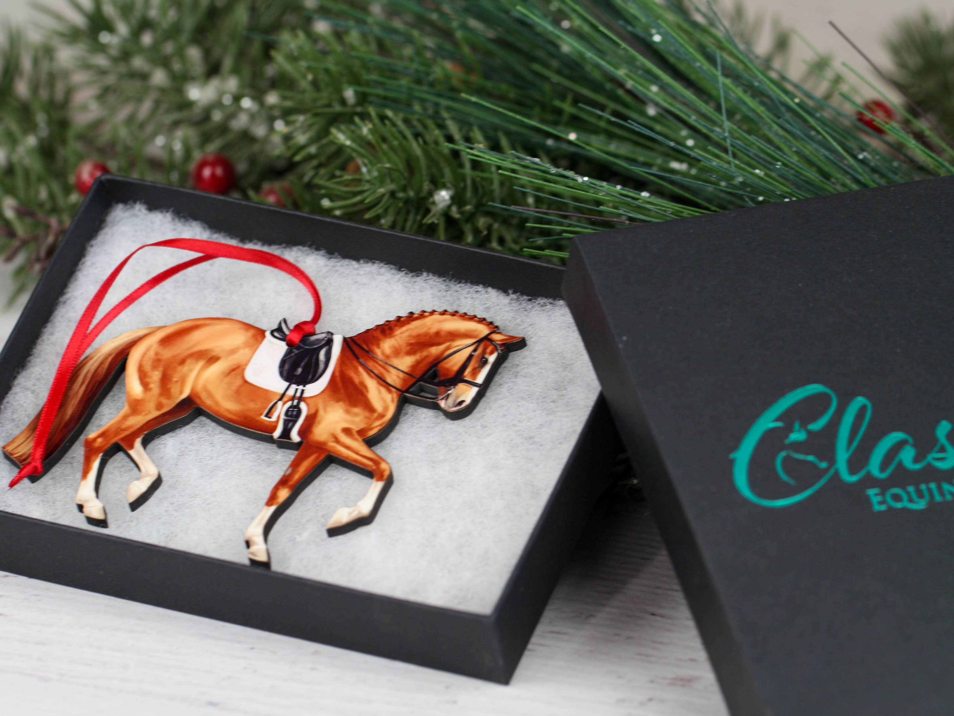 Dressage Horse Ornaments - Chestnut Sport Horse