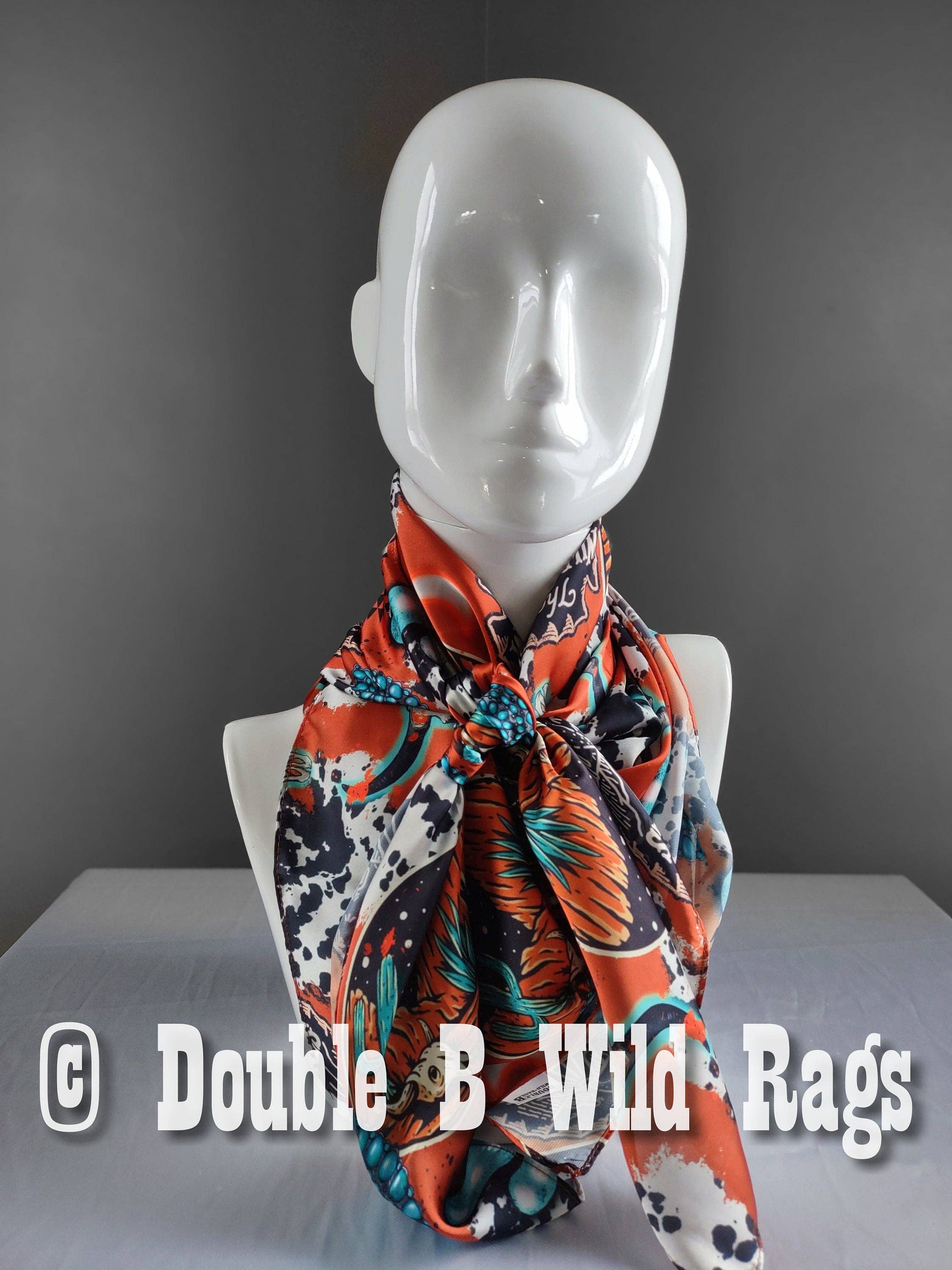 Wild Rag Orange Turquoise Black Desert