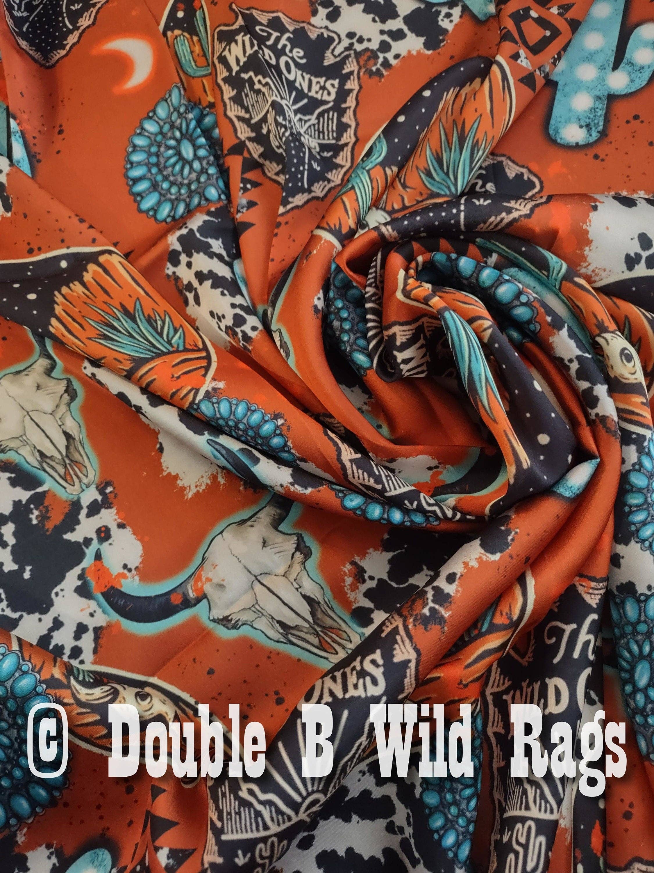 Wild Rag Orange Turquoise Black Desert