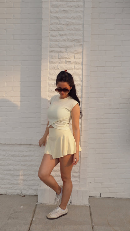 Kimberly C crossover top in a stylish blouse with a flattering design, featuring soft fabric and elegant details.