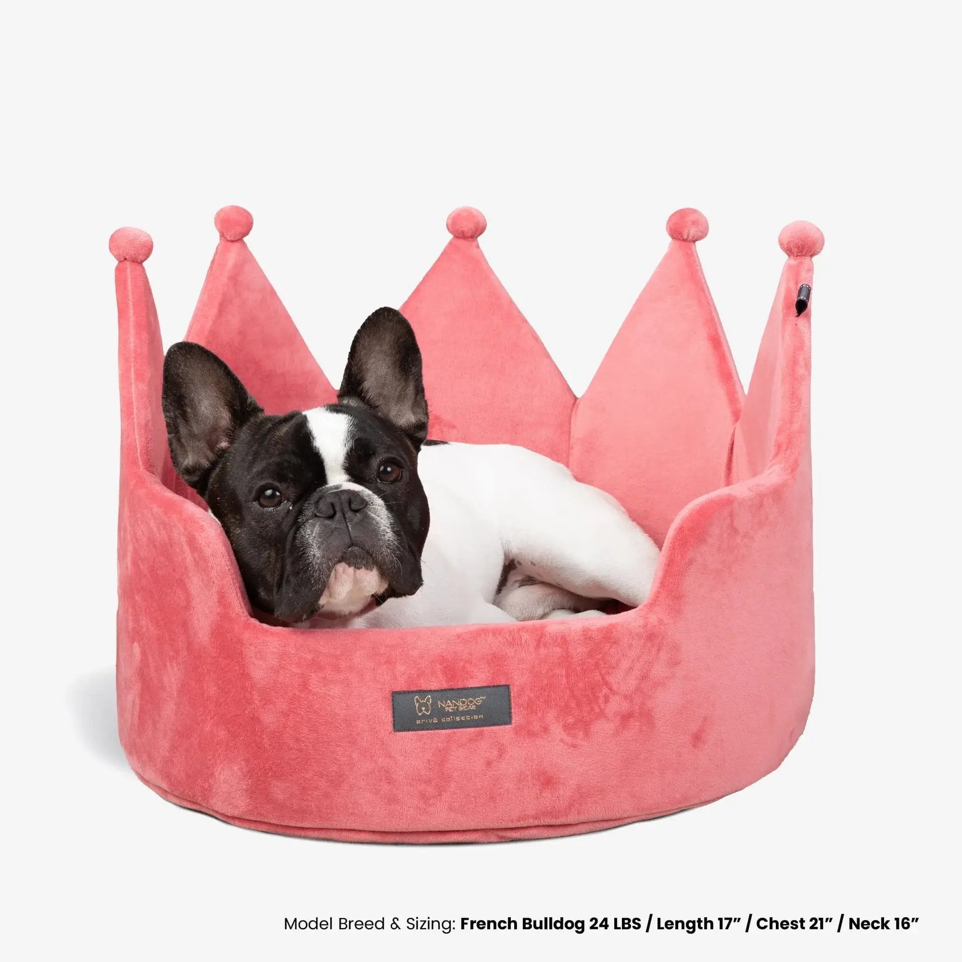 NANDOG Prive Collection Large Crown Bed -ROYAL PINK