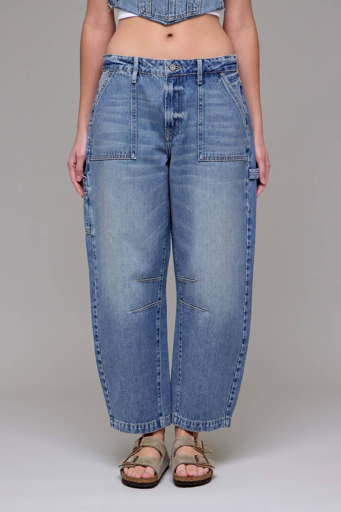 Sammie Classic Crop Barrel Jeans