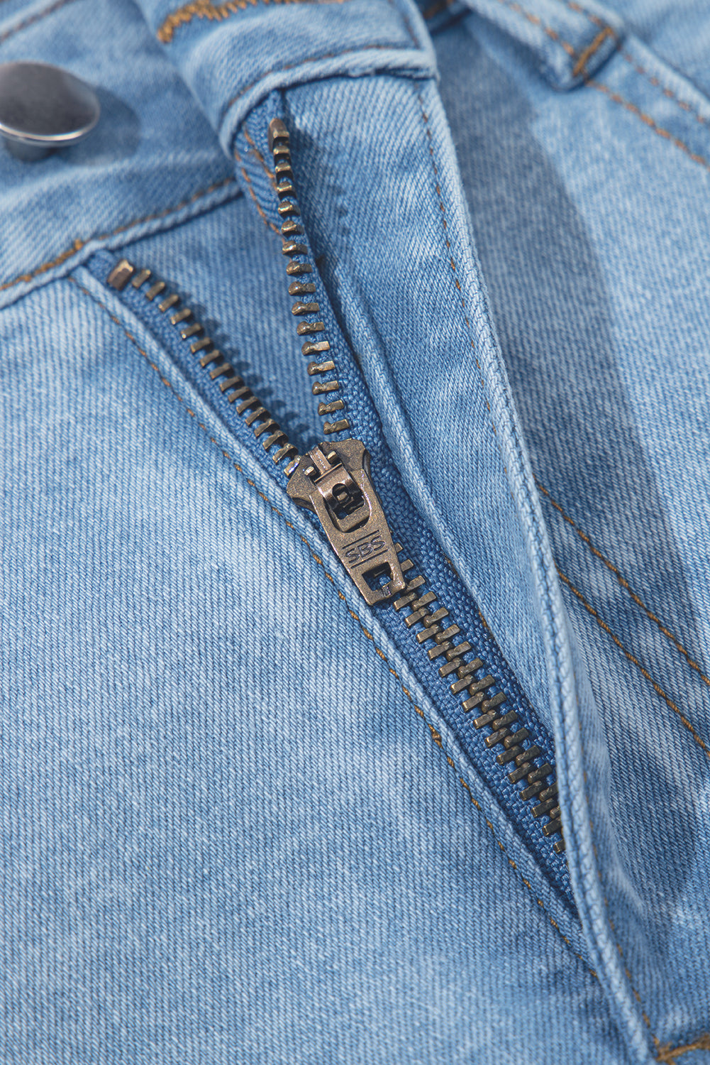 Myosotis Bubble Hem Denim Mini Skirt